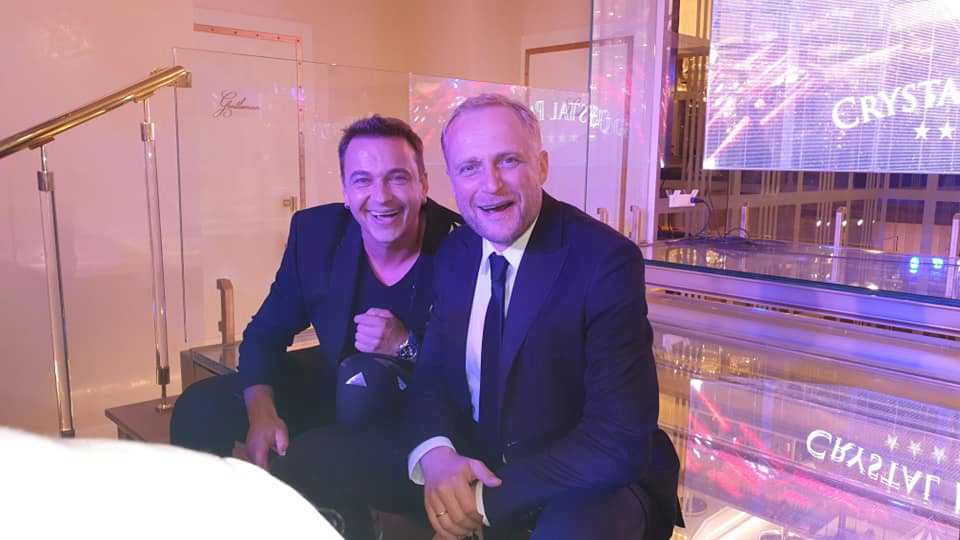 Piotr Adamczyk i Radek Liszewski na planie filmu Mayday