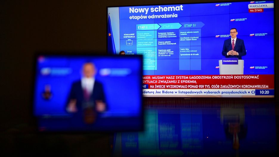 Premier Mateusz Morawiecki ogłasza kolejne etapy odmrażania życia gospodarczego w Polsce.