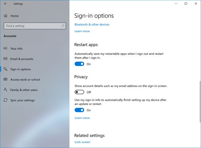Nowe ustawienia restartowania aplikacji, źródło: Microsoft.