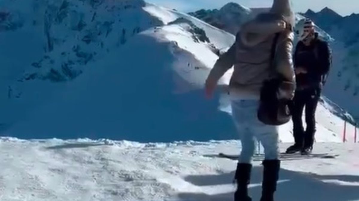 Kobieta na Kasprowy Wierchu