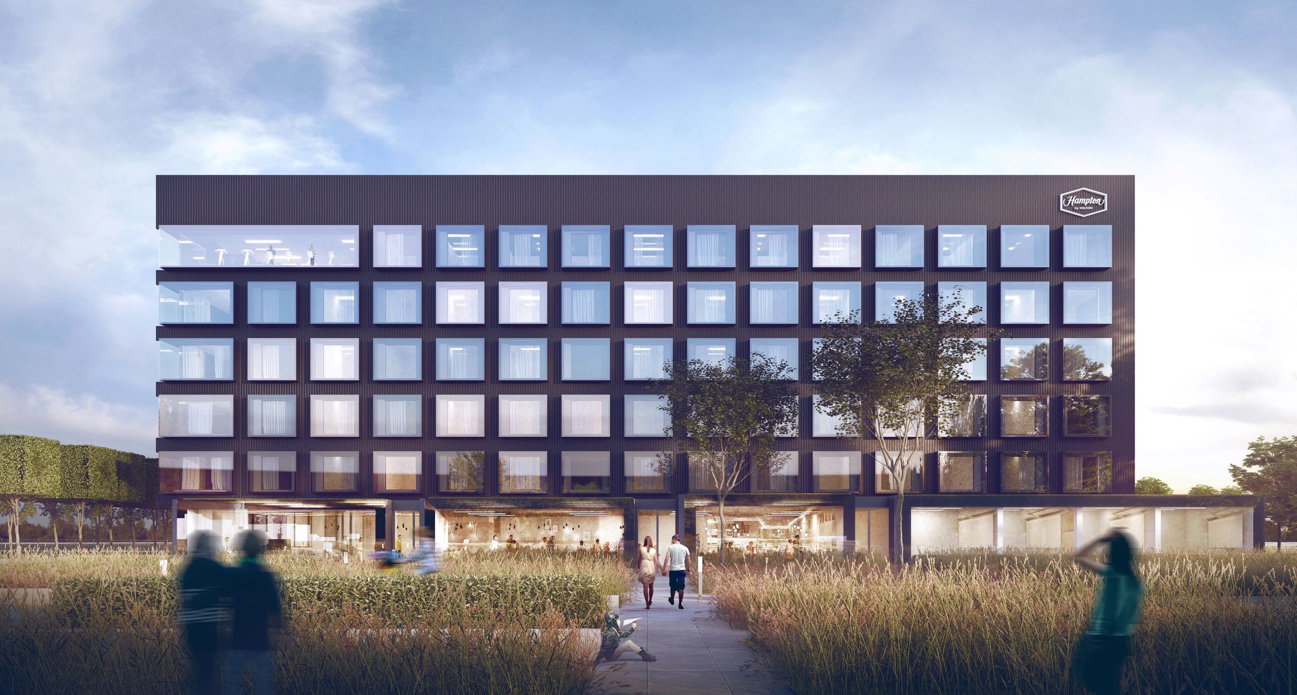 Wizualizacja hotelu, który powstanie na terenie wrocławskiego lotniska