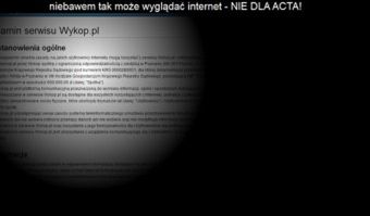 Polskie strony przeciw ACTA. Znikną Wykop i Kwejk