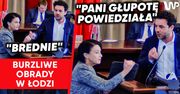 Awantura na radzie miejskiej. Wiceprezydent Łodzi do posłanki PiS: Nie będę się z panią szarpał