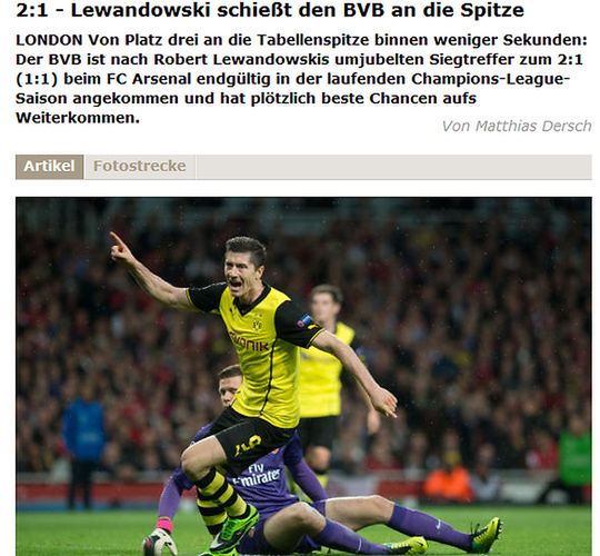 Lewandowski znów bohaterem niemieckiej prasy! / ruhrnachrichten.de