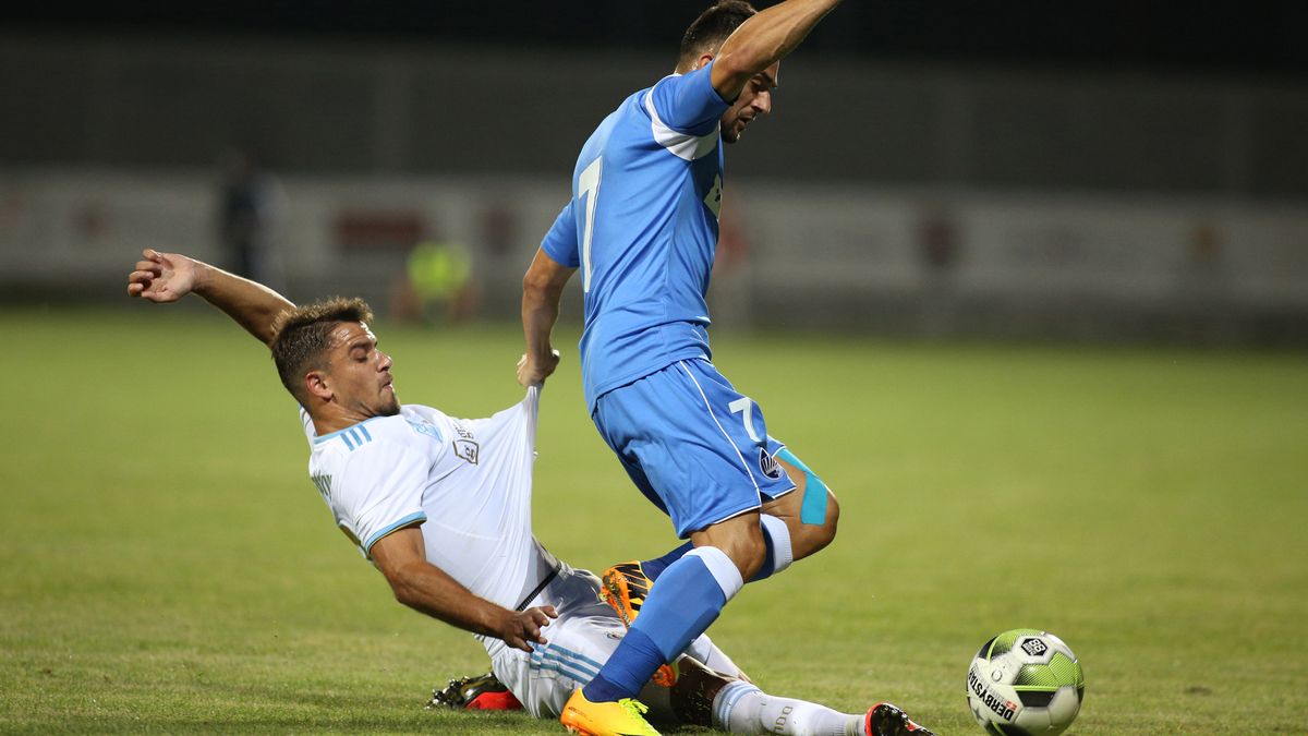 Getty Images / Filip Filipovic/MB Media / Zdjęcie z meczu Sutjeska Nikić - Slovan Bratysława w 1. rundzie eliminacji Ligi Mistrzów