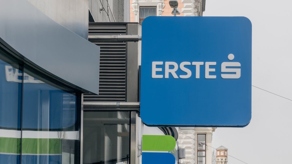 A sign outside an Erste Group Bank AG branch in Vienna, Austria, on Wednesday, Feb. 28, 2024. Erste Bank report earnings on Feb. 29. Photographer: Michaela Nagyidaiova/Bloomberg via Getty Images