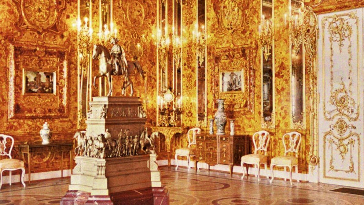 Oryginalna Bursztynowa Komnata w 1917