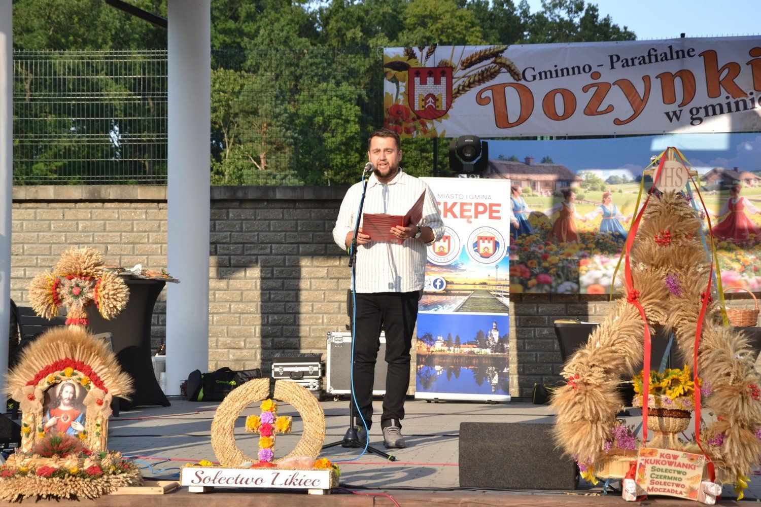 Biesiada dożynkowa w Skępem