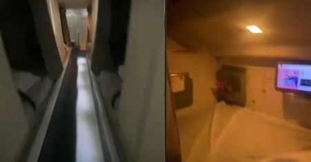 Pokazał tajemnicze miejsce w samolocie. Nagranie hitem sieci