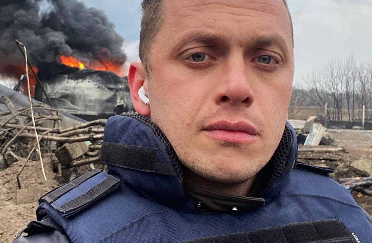 Wojciech Bojanowski relacjonuje wojnę w Ukrainie dla TVN24