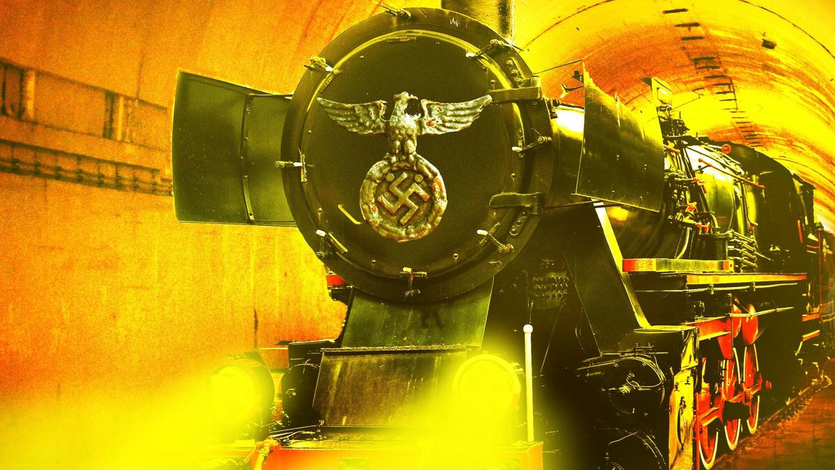 Dolny ?l?sk Monk
Fot. Monkpress/East News  Walbrzych, Fotomontaz: zloty pociag wciaz nie zostal znaleziony.  N/Z zloty pociag
Monkpress