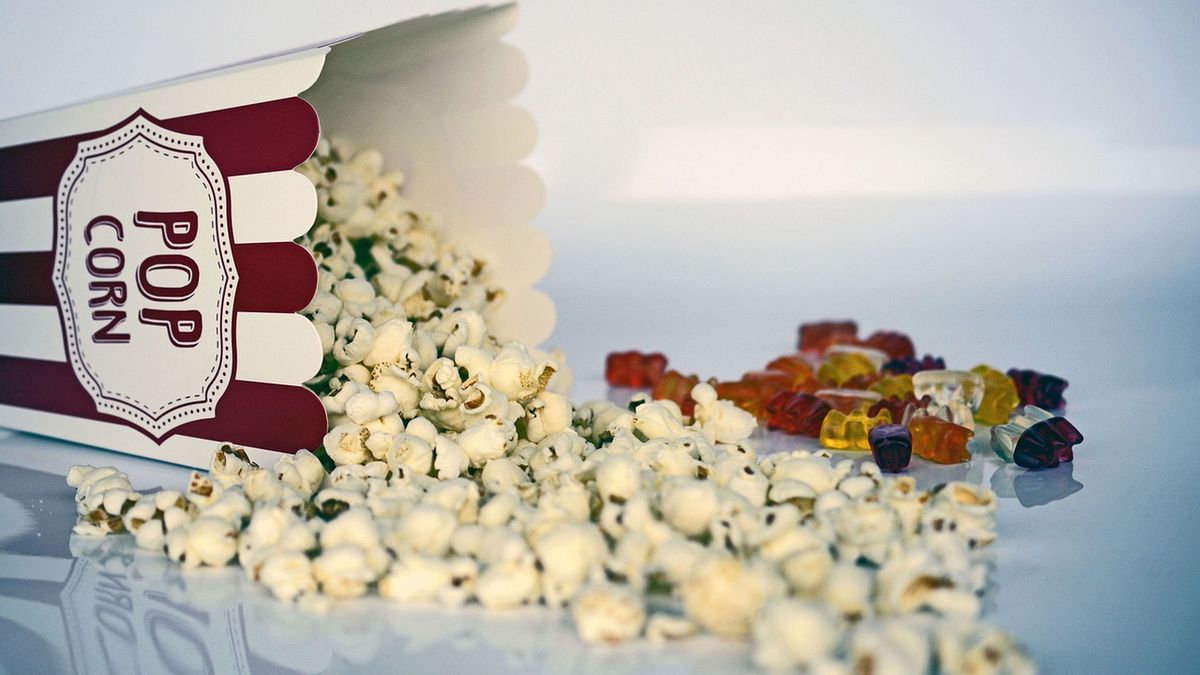 Popcorn prażony na oleju bez dodatku soli