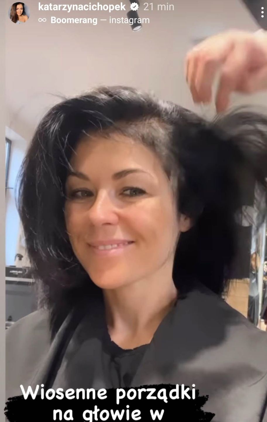 Kasia Cichopek u fryzjera