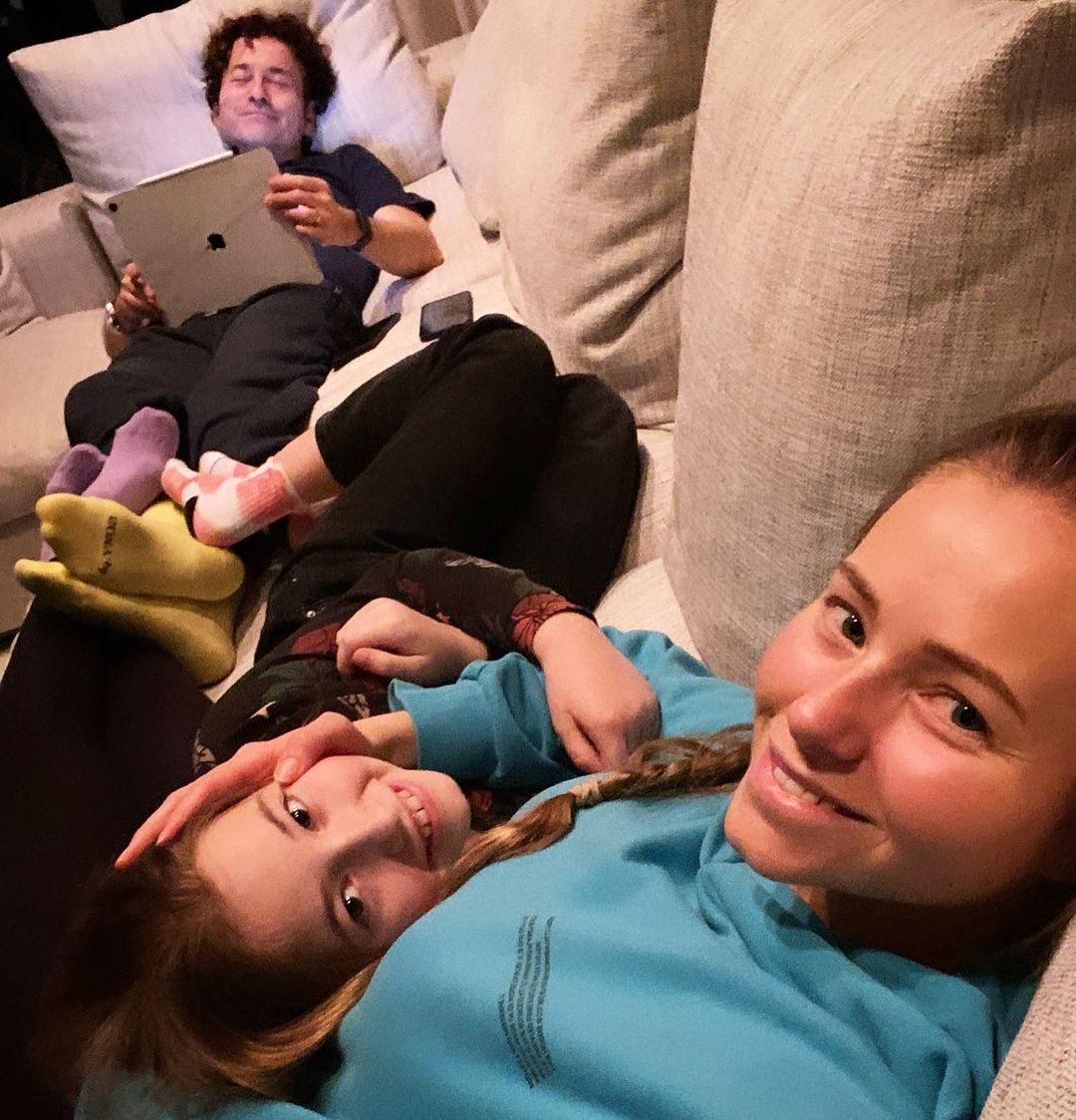 Agata i Piotr Rubik z córkami
