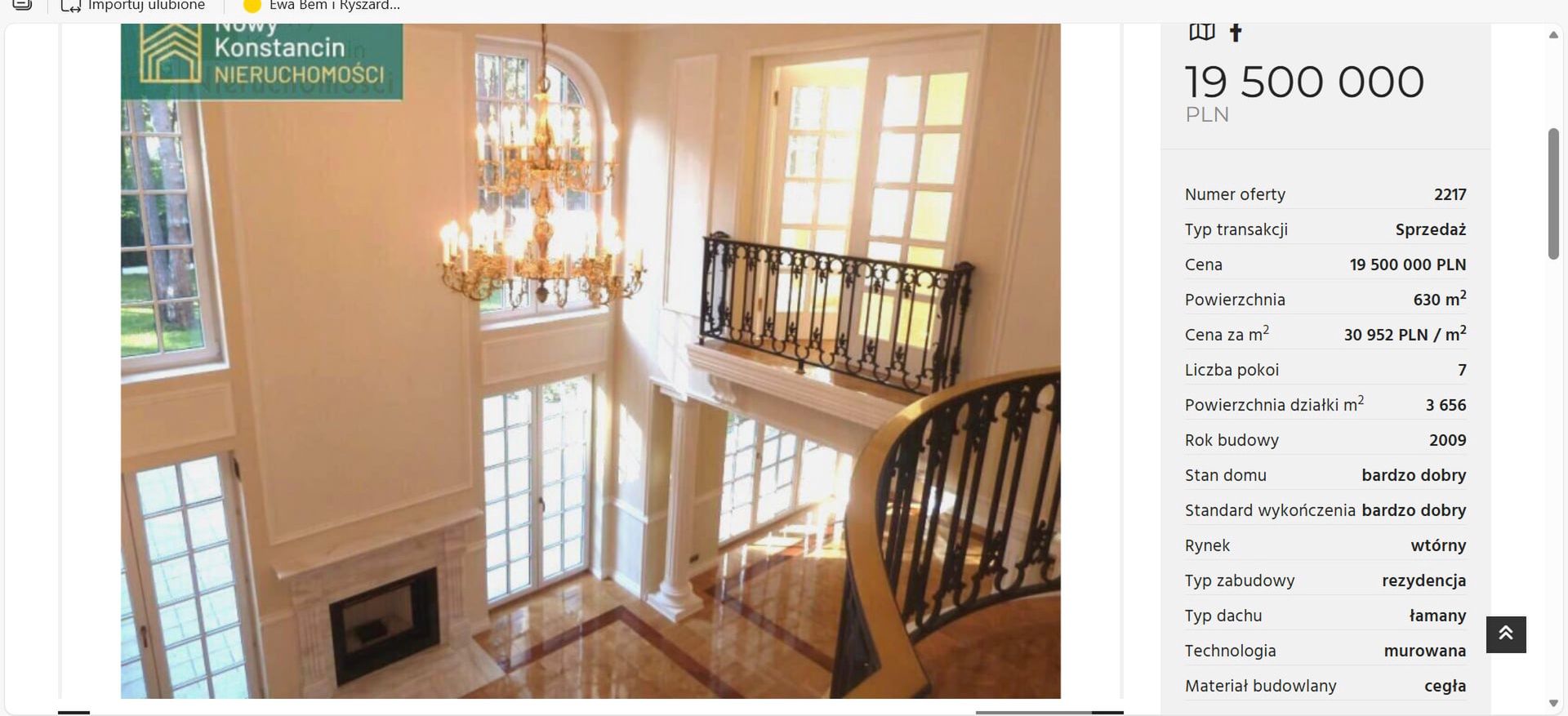 Willę Tomasza Lisa PONOWNIE wystawiono na sprzedaż po 3 latach