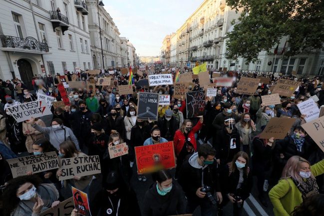 Blokada Warszawy. Protestujący na ulicach miasta