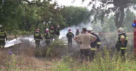 Jedenaście osób zginęło w wypadku samolotu klubu spadochroniarzy
