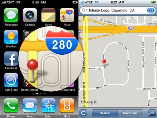 Apple patentuje design ikony Map