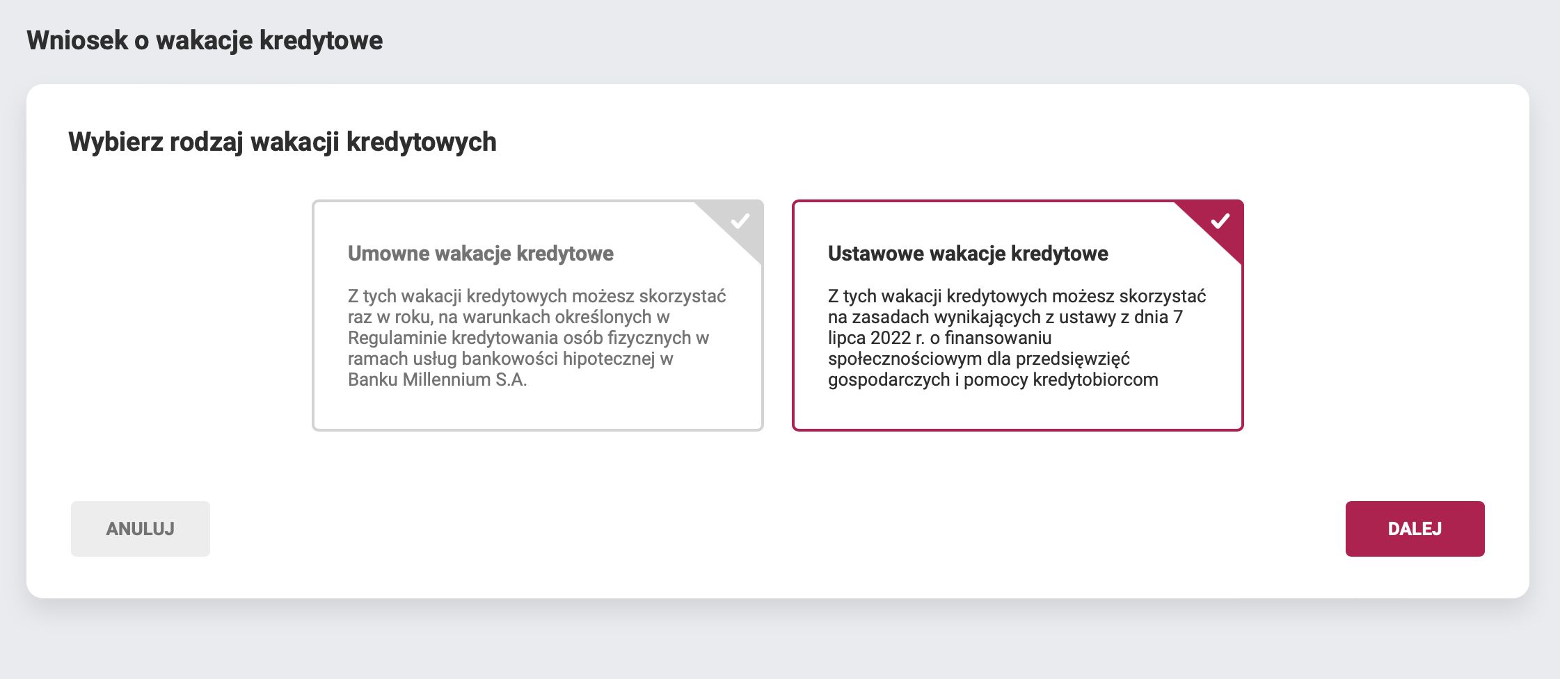 Wakacje kredytowe 2022