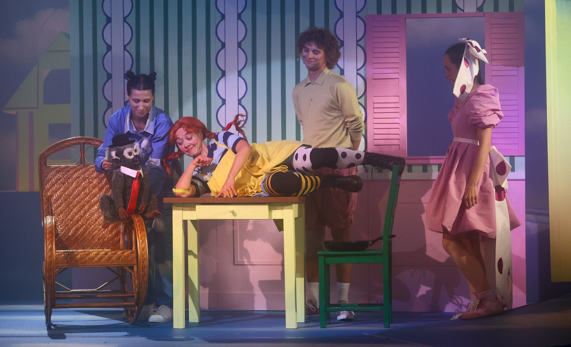 W &#34;Pippi Langstrumpf&#34; występuje cały zespól Teatru &#34;Maska&#34;