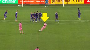 90. minuta meczu. Messi podszedł do wolnego. Można oglądać i oglądać