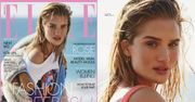Przemoczona Rosie Huntington-Whiteley zgrywa surferkę w sesji dla "Elle"