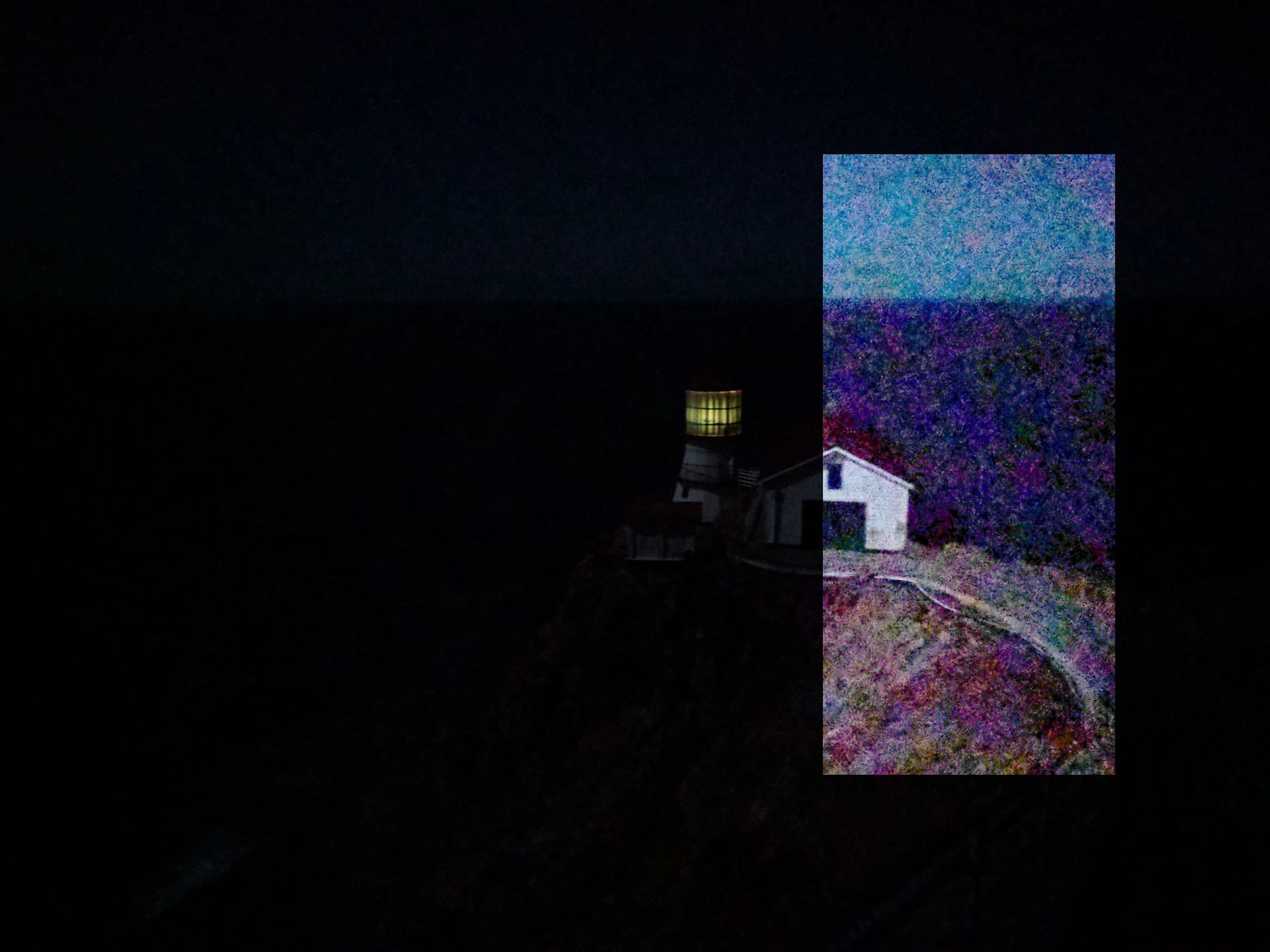 HDR+ (prostokąt rozjaśniony ręcznie by pokazać szumy)
