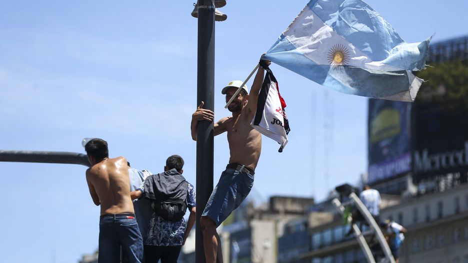 Argentyńczycy świętujący mistrzostwo świata