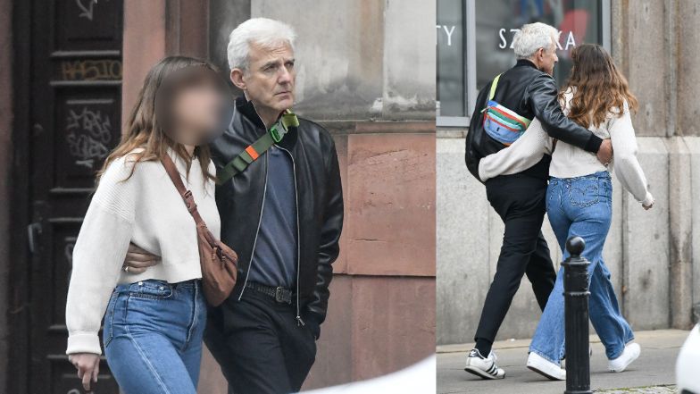 Hubert Urbański z dziewczyną na mieście