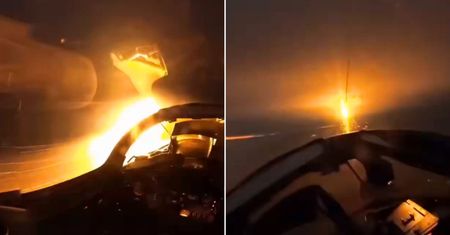 Rzadkie nagranie z Ukrainy. Moment zestrzelenia drona przez MiG-29