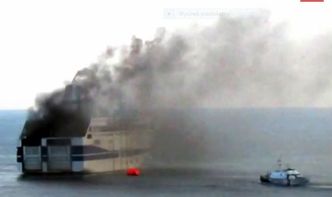 Grecja: Pożar na promie pasażerskim na Morzu Jońskim