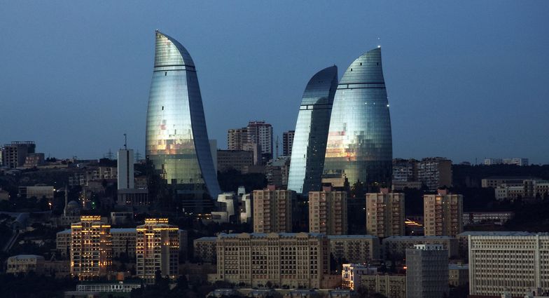Ukończone w 2012 r. wieżowce Flame Towers w stolicy - Baku to symbol</br> naftowego bogactwa Azerbejdżanu