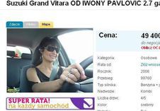 Iwona Pavlović sprzedaje auto