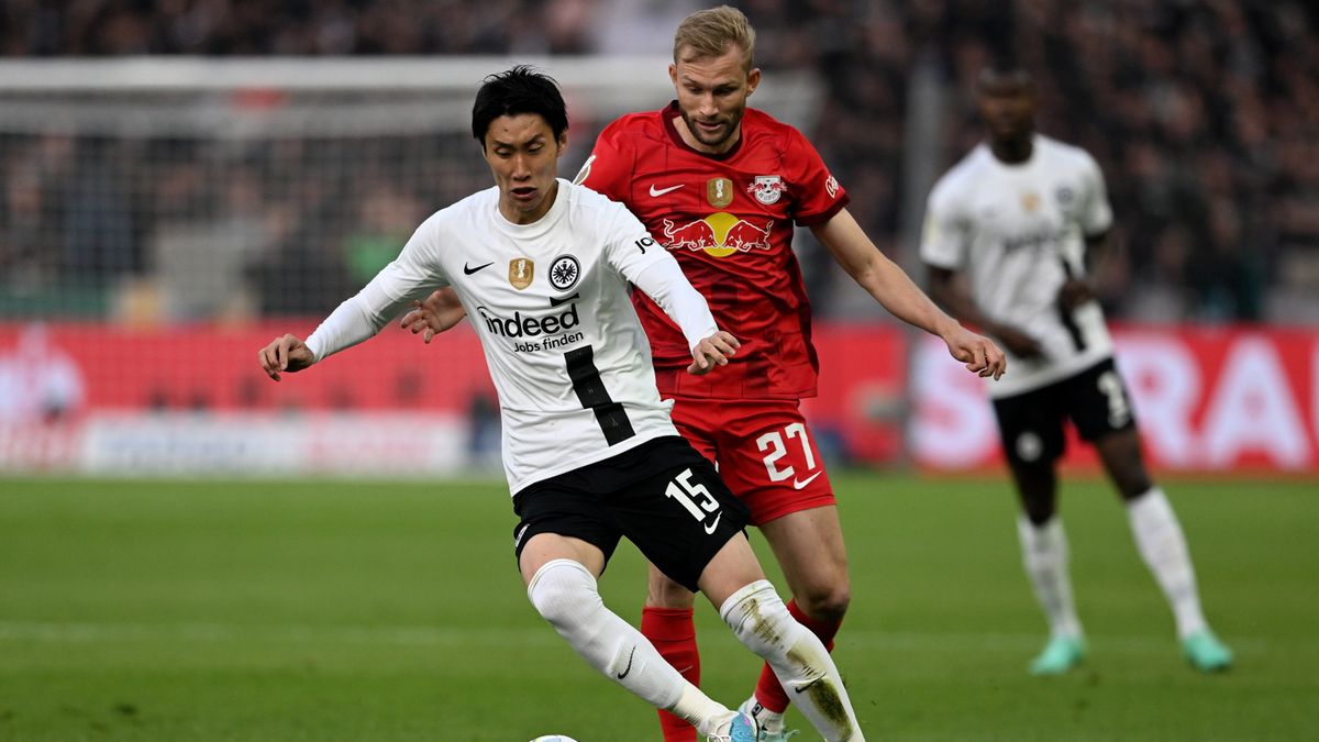 Daichi Kamada w meczu RB Lipsk - Eintracht Frankfurt