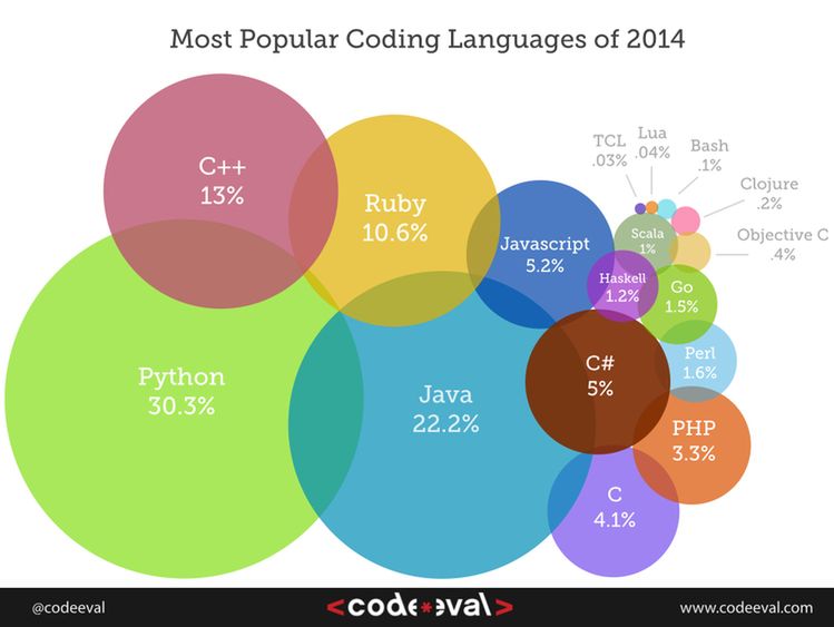 Poznaj najbardziej popularne języki programowania w roku 2014