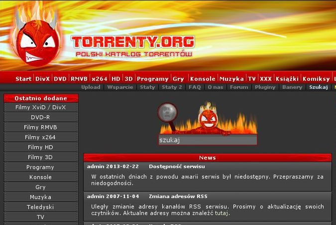 Koniec Torrenty.org. Po ponad 10 latach polska torrentownia zniknęła z Sieci (aktualizacja)