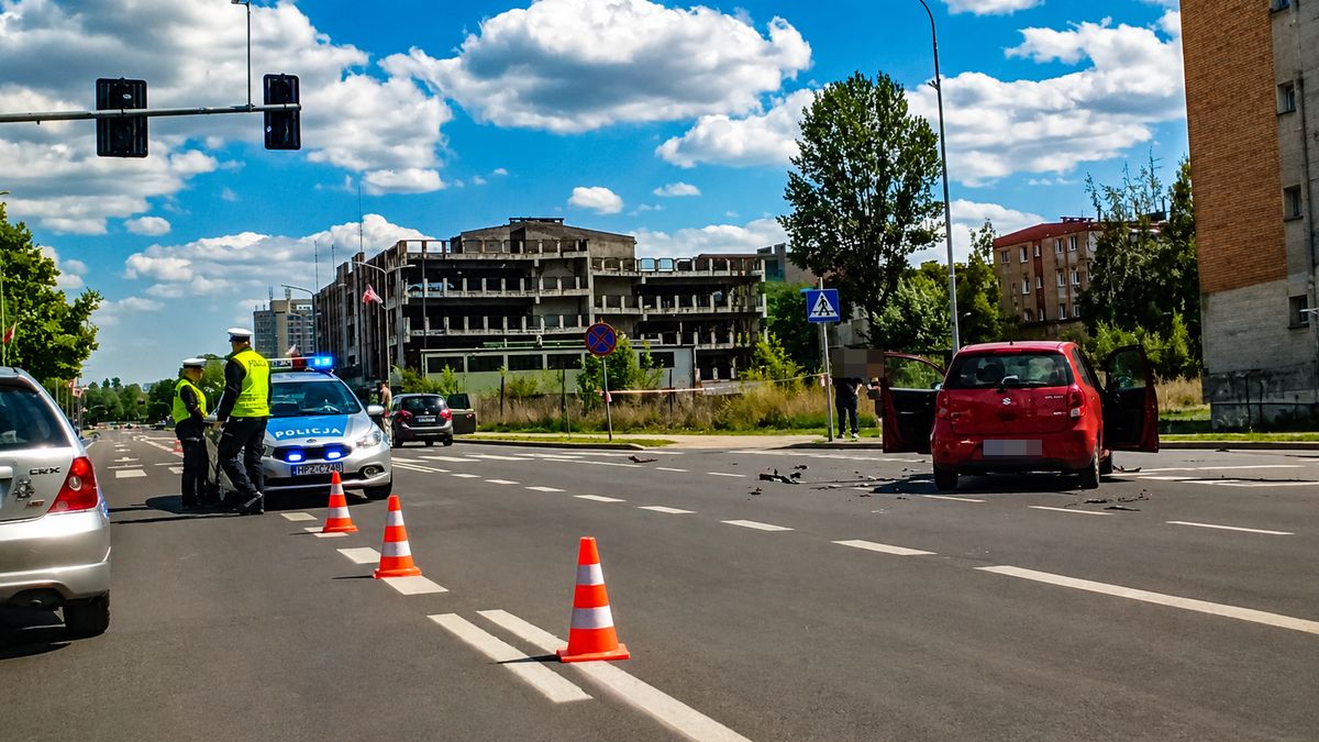 Wypadek al. WP i ul. Dzieci Polskich w Pile.