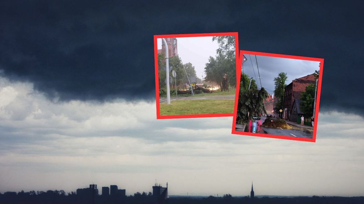 Burze szaleją na Śląsku. Silny wiatr i ulewy sparaliżowały regio