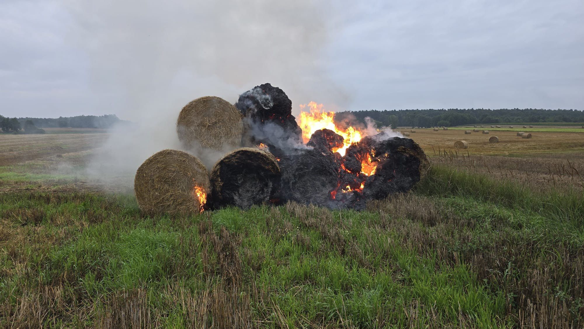 Pożar słomy