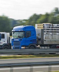 Wiatr przewrócił ciężarówkę. Pojazd wpadł do rowu