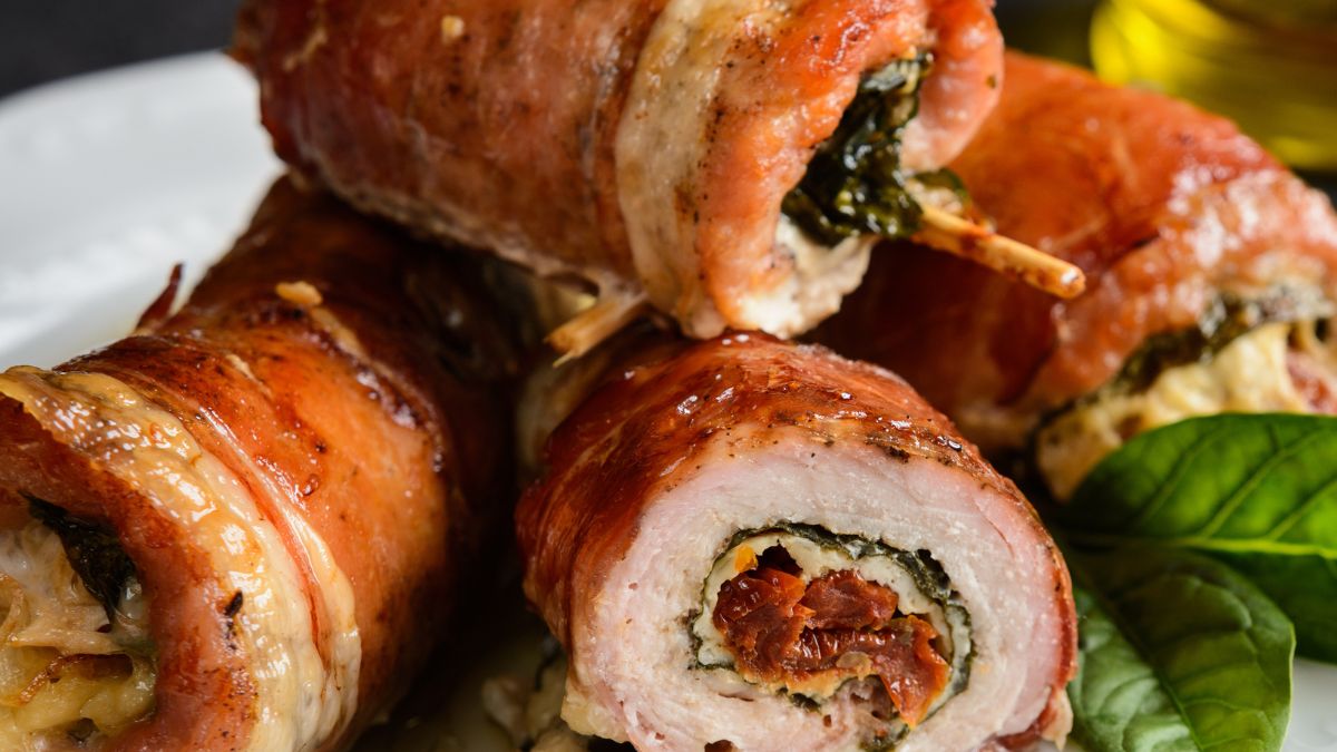 Roladki z kurczaka zawijam w chrupiący boczek