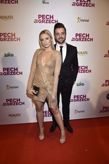 Basia Kurdej-Szatan i Rafał Szatan - premiera filmu "Pech to nie grzech"