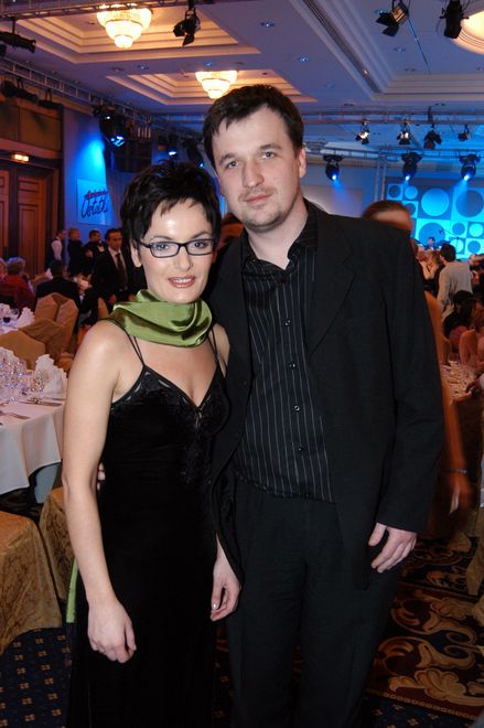 Dorota Gawryluk z mężem w 2004 r.