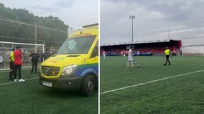 Karetka na boisku i... gol, jakiego świat nie widział. Totalne kuriozum!