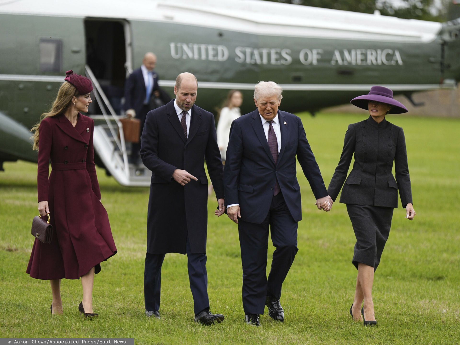 Księżna Kate wraz z mężem powitali Trumpów