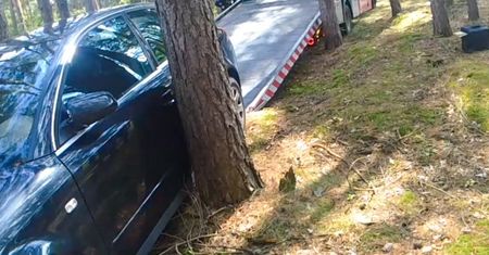 Pościg zakończył w lesie. Kierowca miał wiele na sumieniu