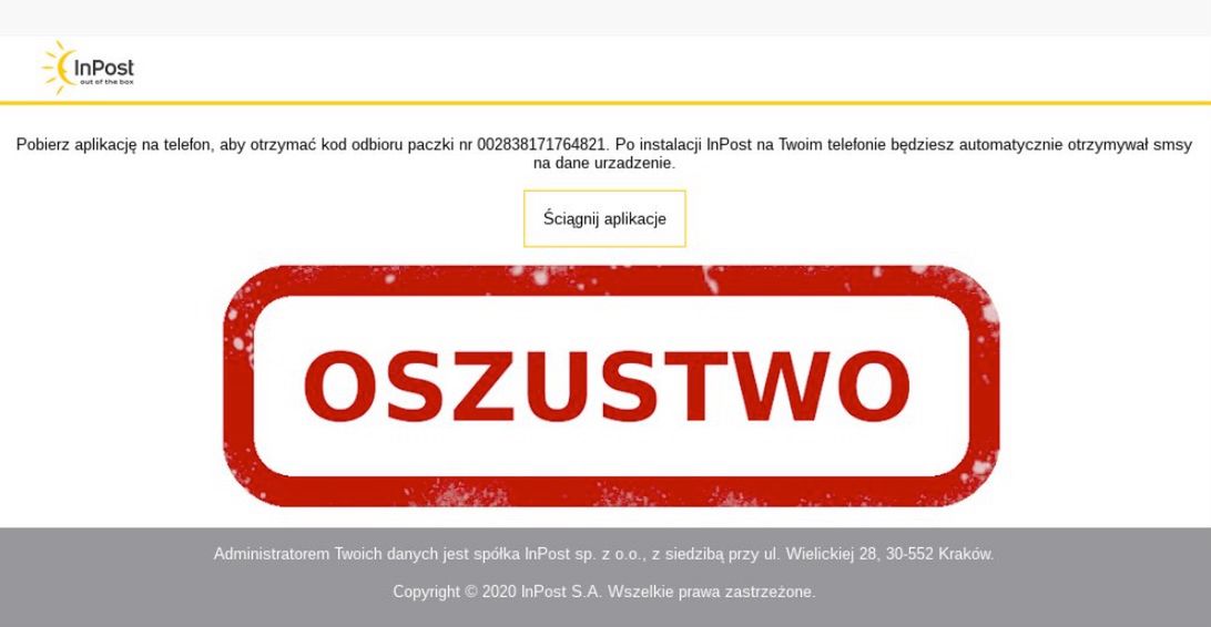 Fałszywe SMS-y od InPostu. Nie klikaj, bo możesz stracić pieniądze 3