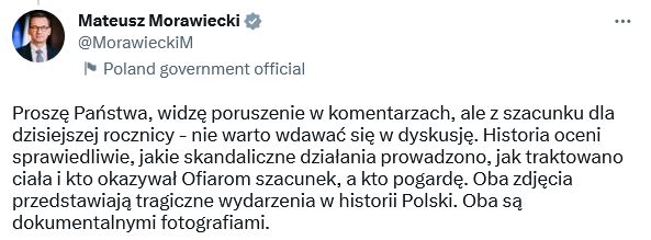 Wpis Mateusza Morawieckiego na Twitterze