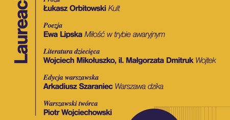 Po raz 13. przyznano Nagrodę Literacką m.st. Warszawy