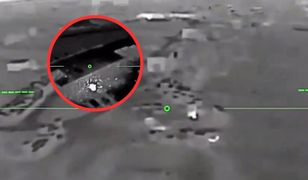 Atak na Krymie. Nagranie z uderzenia na bazę dronów Shahed
